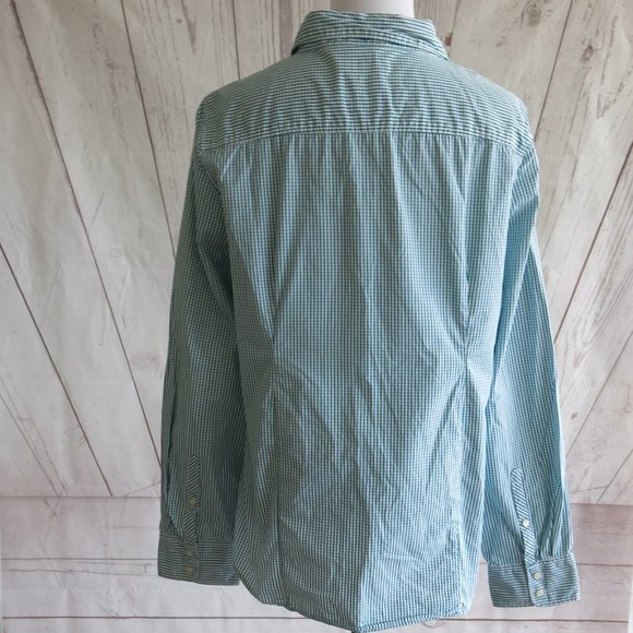 J. Crew Factory Haberdashery Gingham Checked Button Down Long Sleeve Shirt Sz XL - Picture 4 of 6
